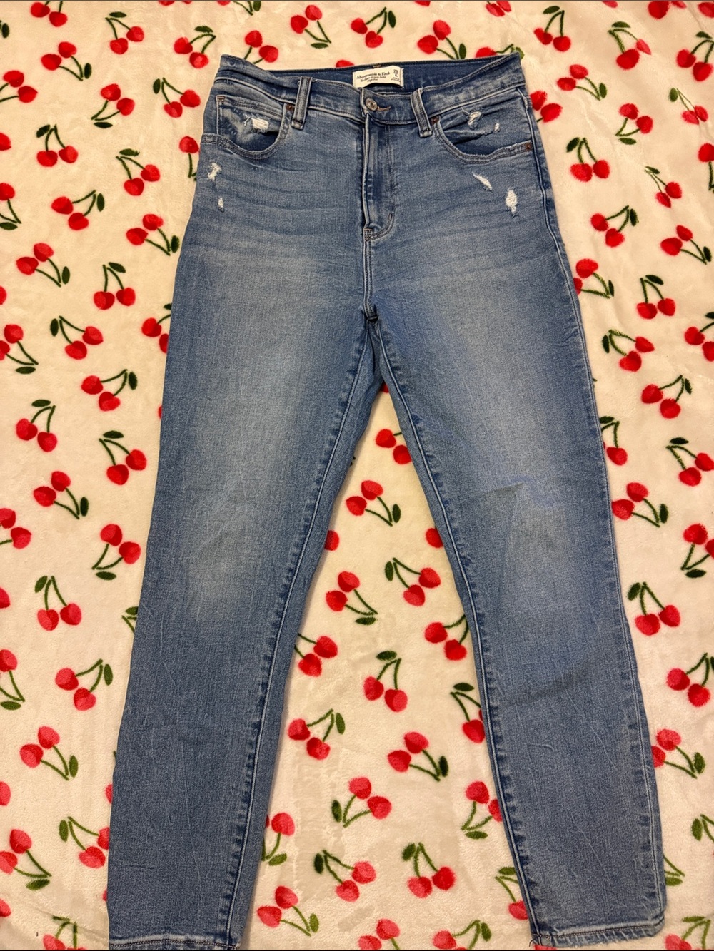 A&F Super Skinny Ankle High Rise Jeans